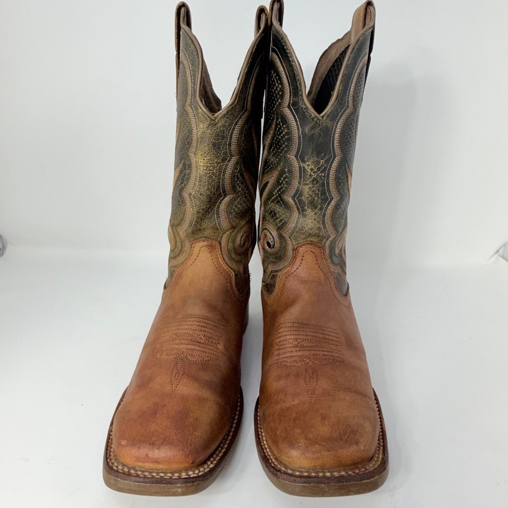 Durango Rebel Pro Womens 8.5M Western Boots Brown Olive Green Leather DRD0378 - Picture 4 of 16